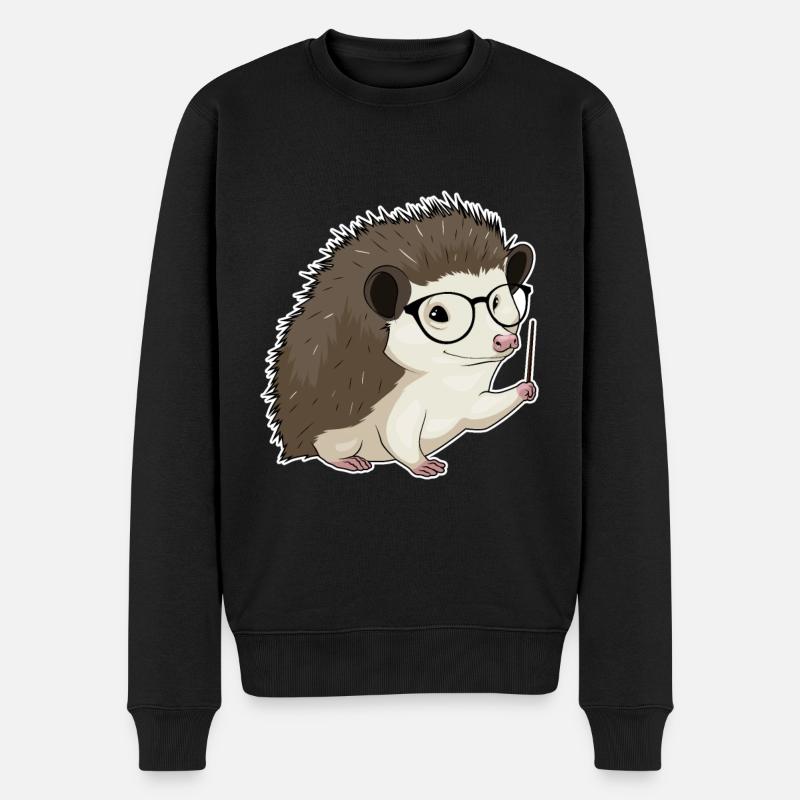 Pointeur d’enseignant hérisson - Pull Premium bio Homme - noir