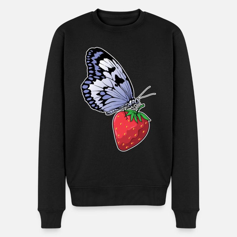 Fraise papillon - Pull Premium bio Homme - noir