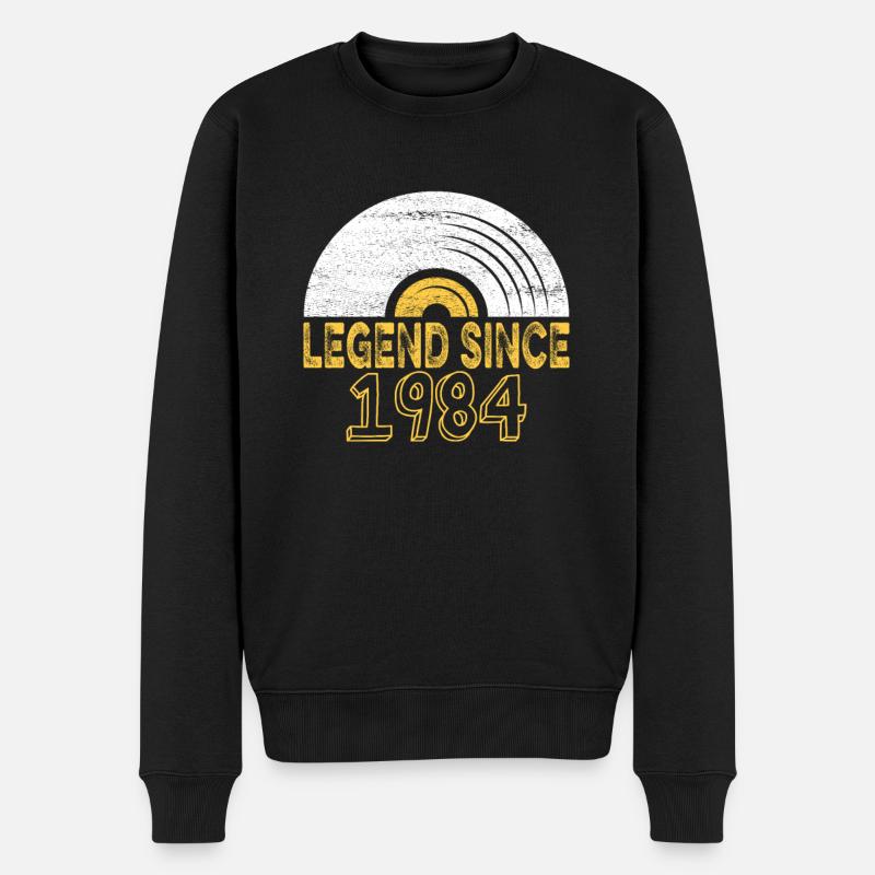 1984 Birthday Vinyl Legend depuis - Pull Premium bio Homme - noir