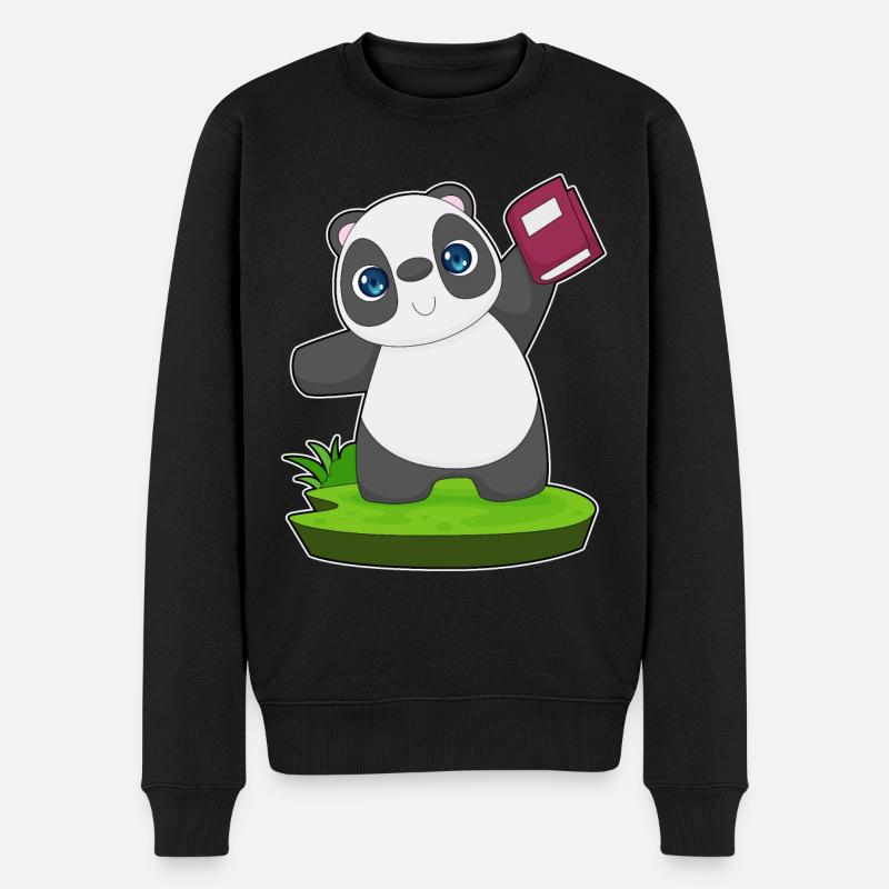 Livre Panda - Pull Premium bio Homme - noir