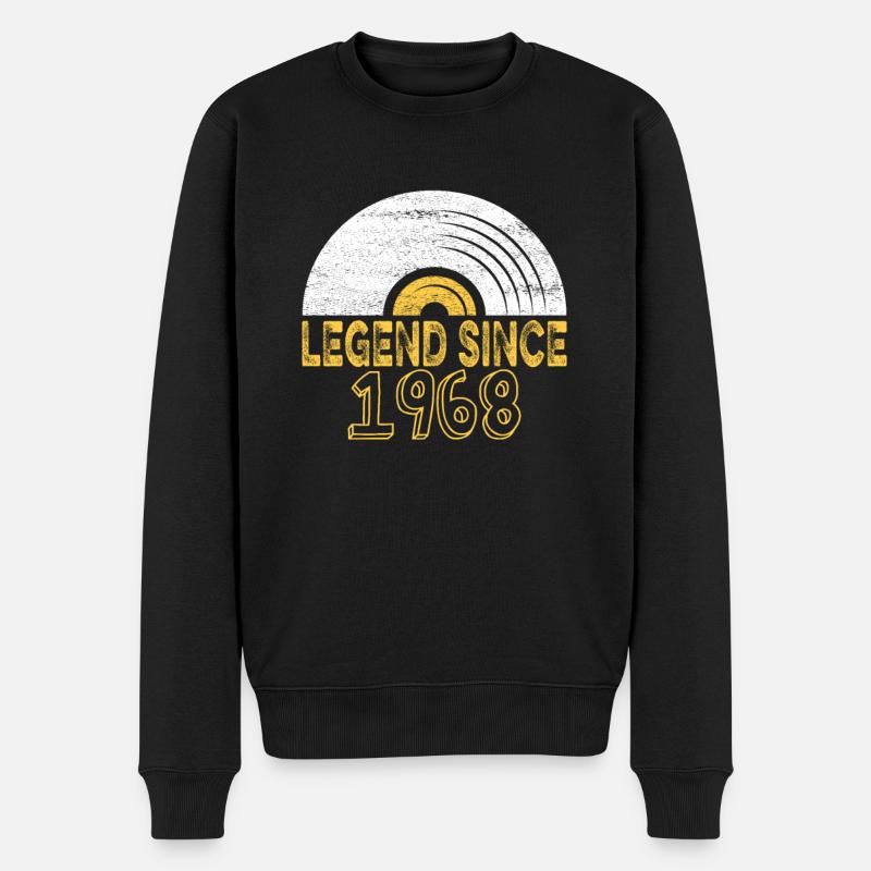 1968 Anniversaire Vinyl Legend depuis - Pull Premium bio Homme - noir