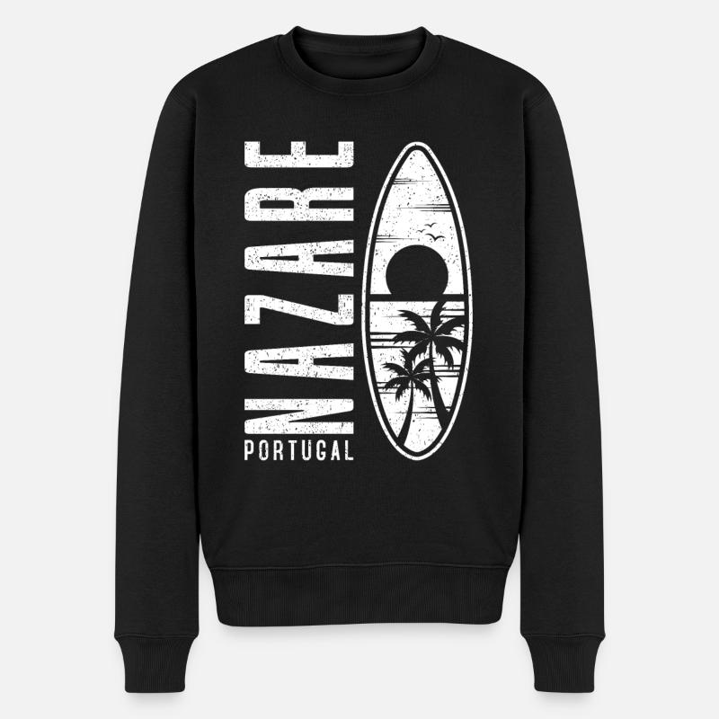 Nazare Surfboard Portugal - Pull Premium bio Homme - noir