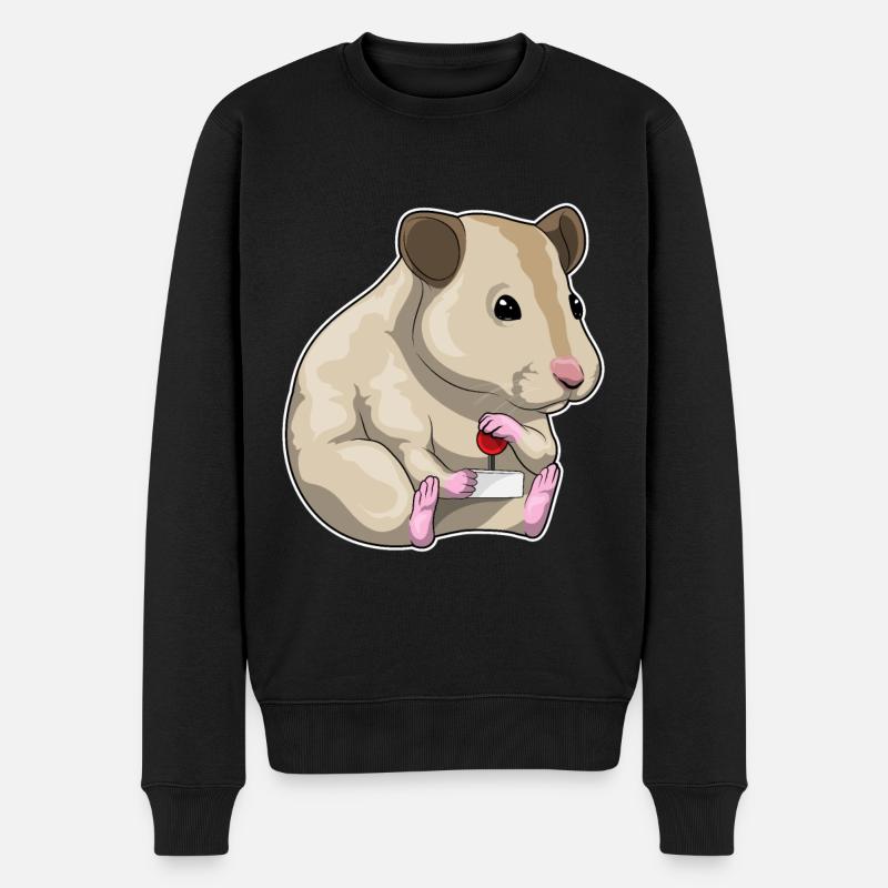 Hamster Gamer Controller - Männer Premium Bio Pullover - Schwarz