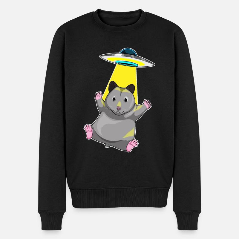 Hamster Spaceship Space - Pull Premium bio Homme - noir