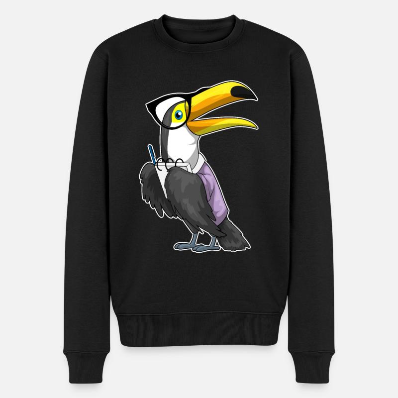 Toucan Secrétaire Bloc-notes - Pull Premium bio Homme - noir