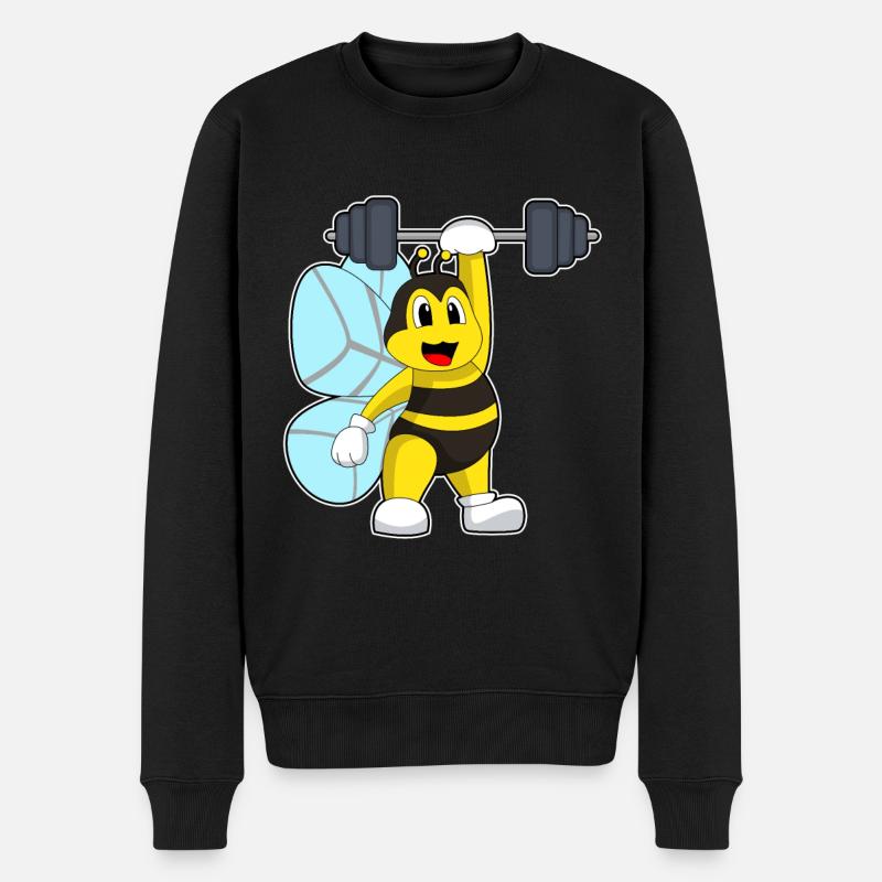 Abeille Musculation Barbell - Pull Premium bio Homme - noir