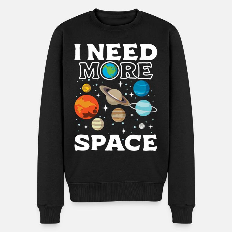 Raumfahrt Astronaut Weltall Planeten - Männer Premium Bio Pullover - Schwarz
