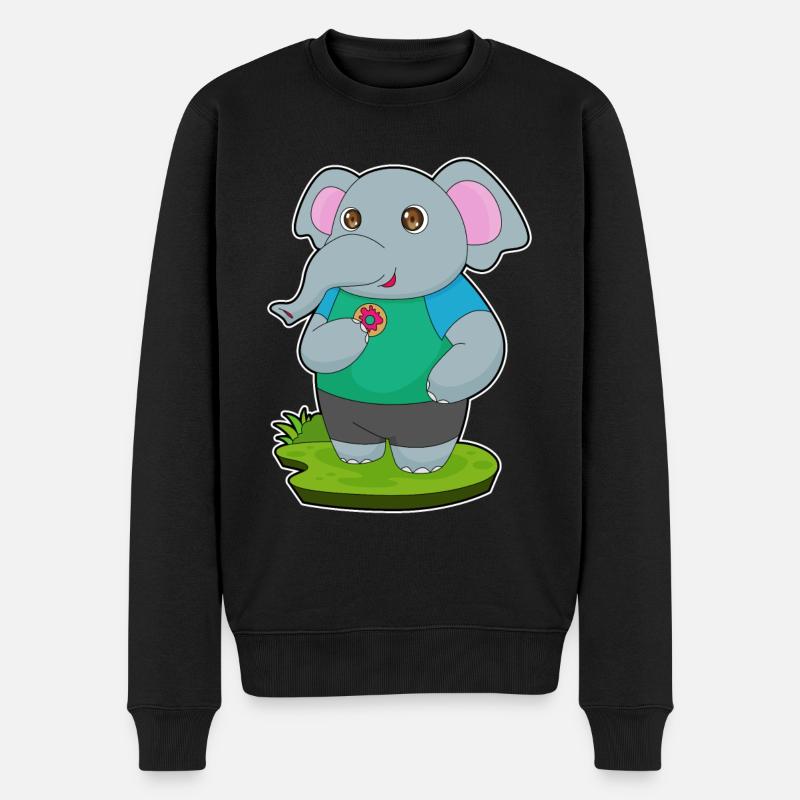 Donut d’éléphant - Pull Premium bio Homme - noir