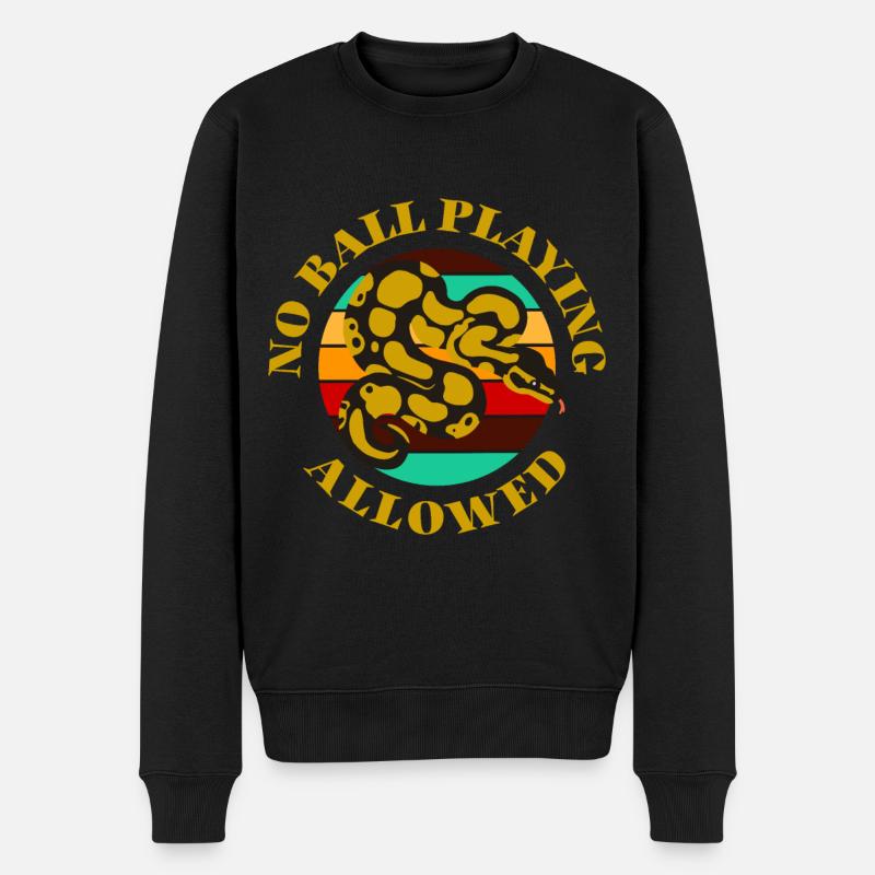 Ball Python Königspython Schlange - Männer Premium Bio Pullover - Schwarz