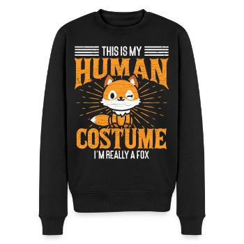 Kinder Fuchs Geschenk - Männer Premium Bio Pullover - Schwarz - Vorne - Nico (187cm)
