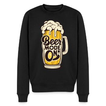 Beer Mode On Biertrinker Bierliebhaber - Männer Premium Bio Pullover - Schwarz - Vorne - Nico (187cm)