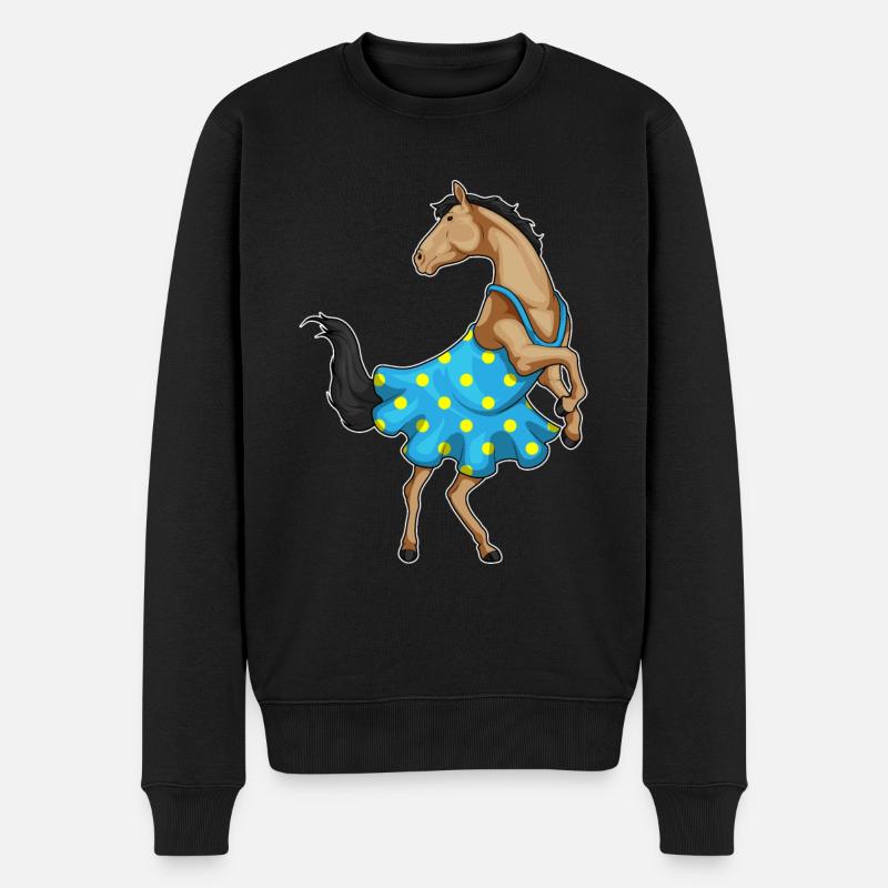 Robe cheval à pois - Pull Premium bio Homme - noir