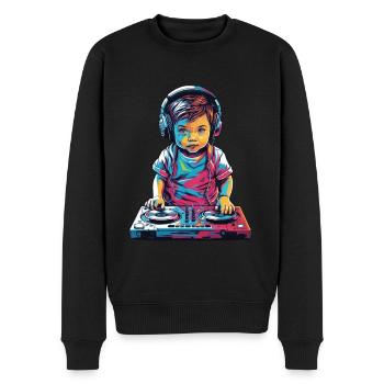 DJ Vaporwave Musique Esthétique Conception de fête - Pull Premium bio Homme - noir - Devant - Nico (187cm)