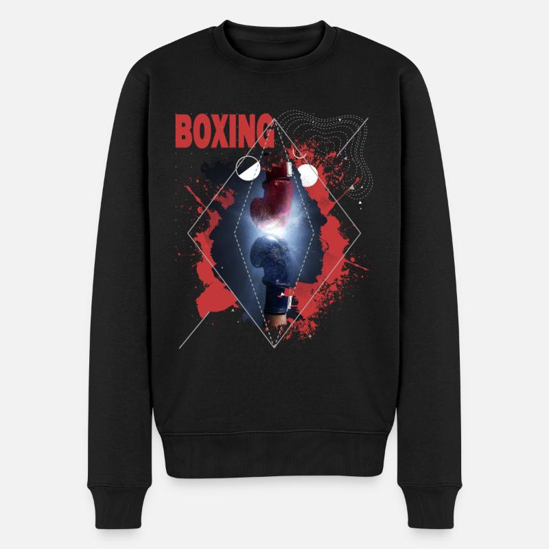 Boxen Boxing Boxer Boxhandschuhe Boxkampf Boxring - Männer Premium Bio Pullover - Schwarz