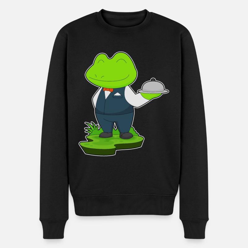 Plateau de serveur grenouille - Pull Premium bio Homme - noir