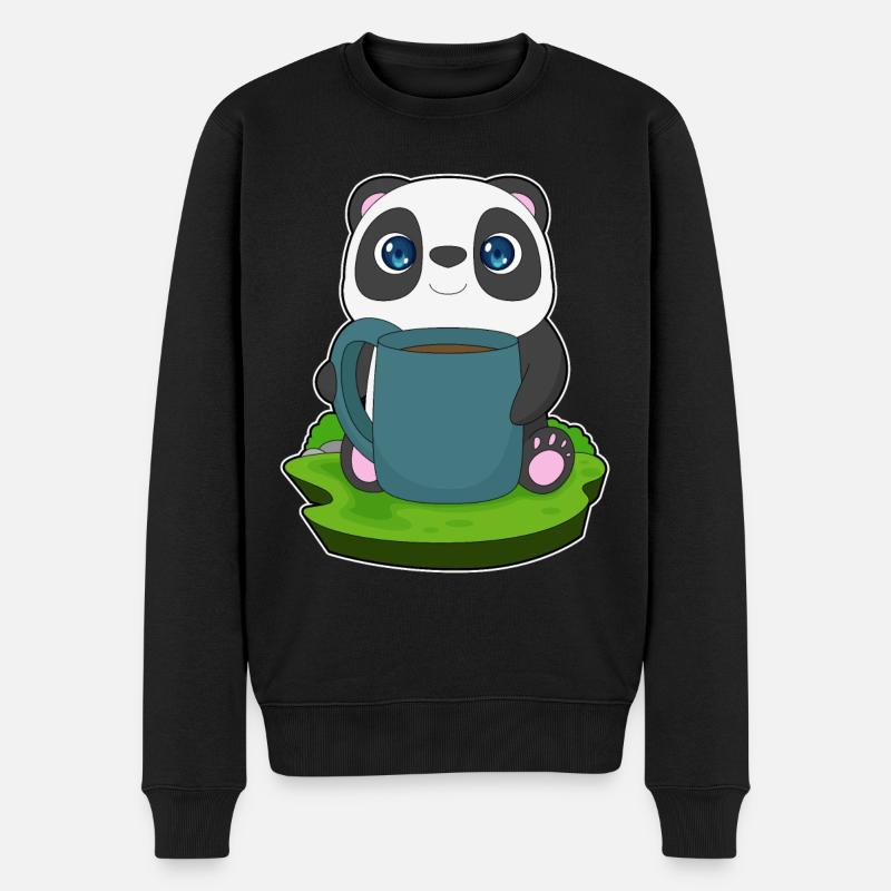 Tasse à café Panda - Pull Premium bio Homme - noir