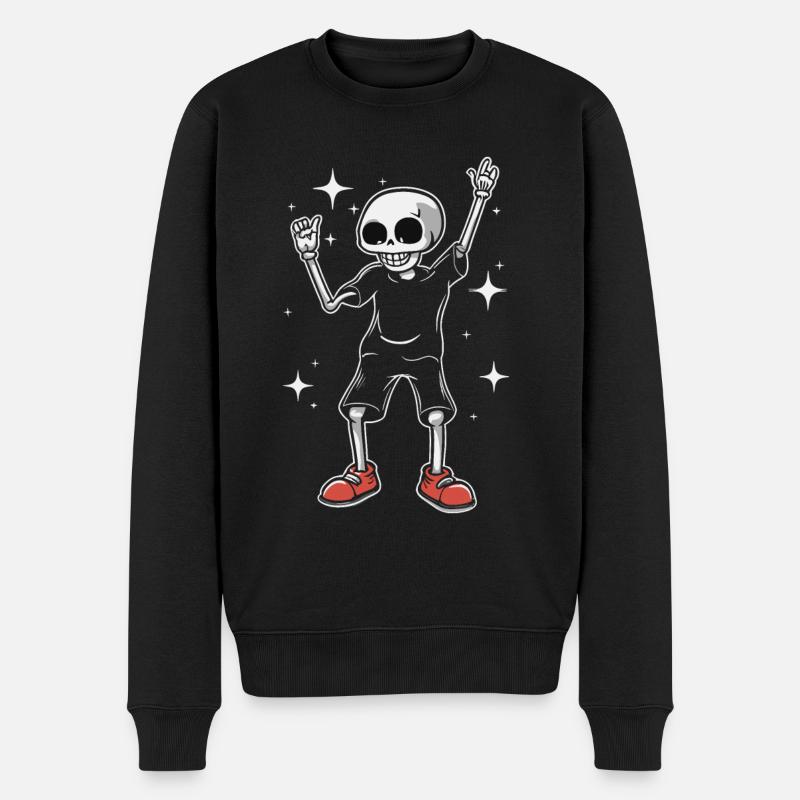Cool Drôle Squelette - Pull Premium bio Homme - noir