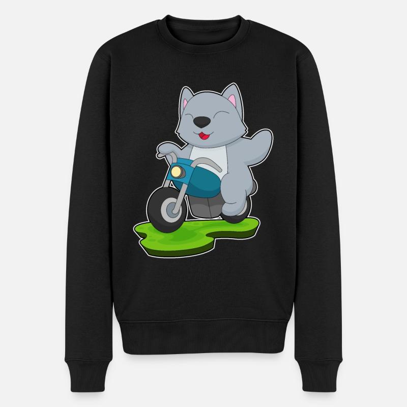 Moto Cat - Pull Premium bio Homme - noir