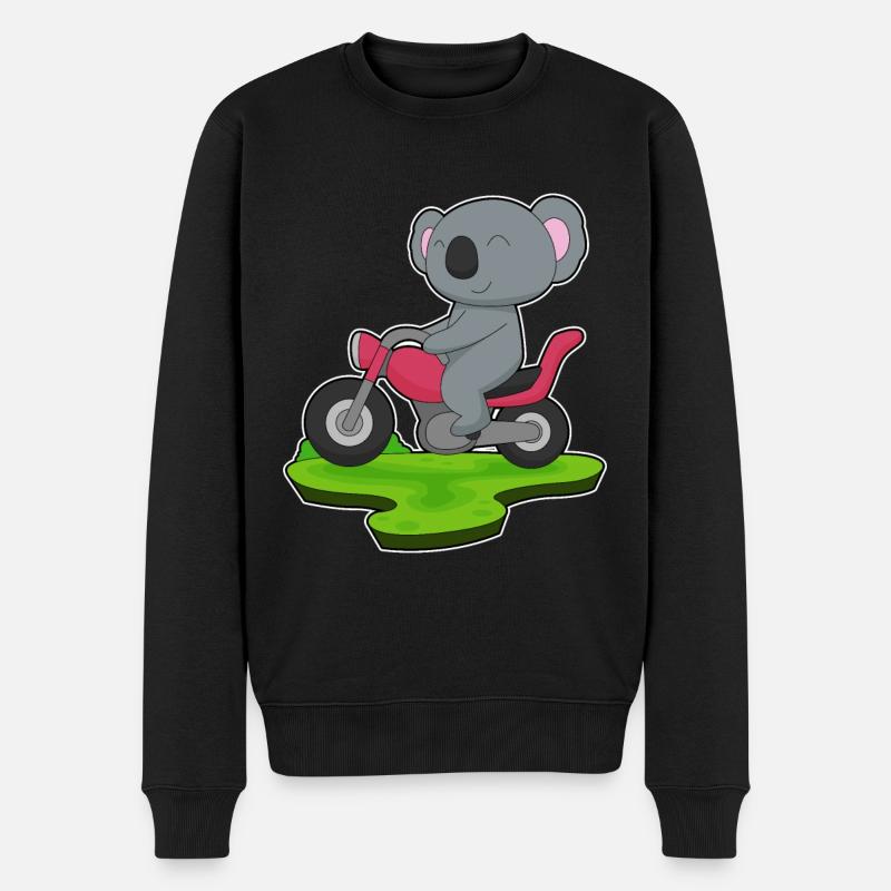 Moto Koala - Pull Premium bio Homme - noir