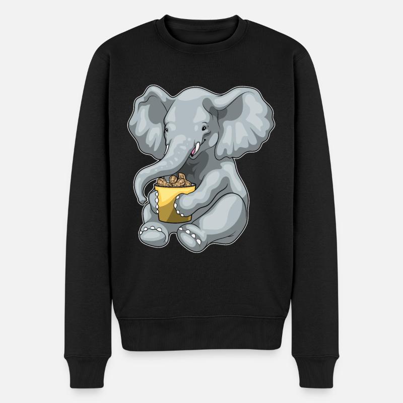 Cacahuètes éléphant - Pull Premium bio Homme - noir