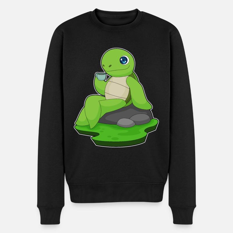 Turtle Coffee Mug - Men's Premium Organic Jumper - black