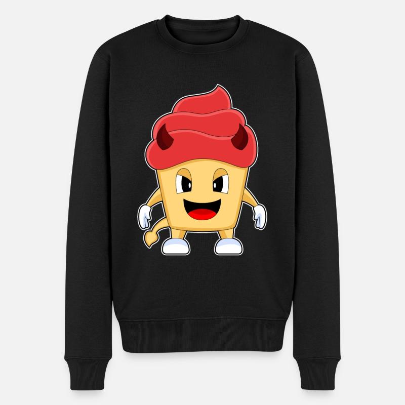Cupcake Halloween Diable - Pull Premium bio Homme - noir