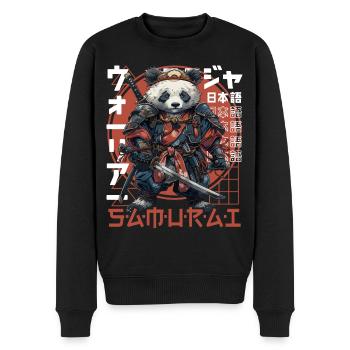 Samurai Panda Kawaii Japanese Ninja Panda Bear - Men's Premium Organic Jumper - black - Front - Nico (187cm)
