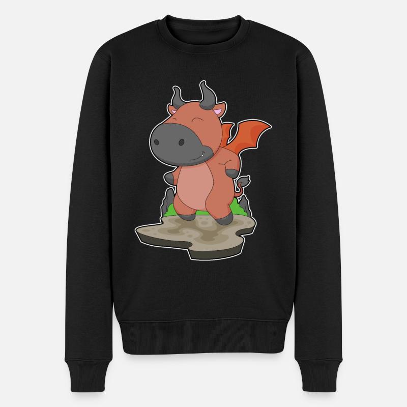 Taureau Démon d’Halloween - Pull Premium bio Homme - noir
