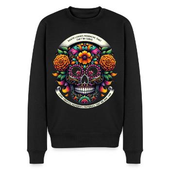Calavera de souci éternel - Pull Premium bio Homme - noir - Devant - Nico (187cm)