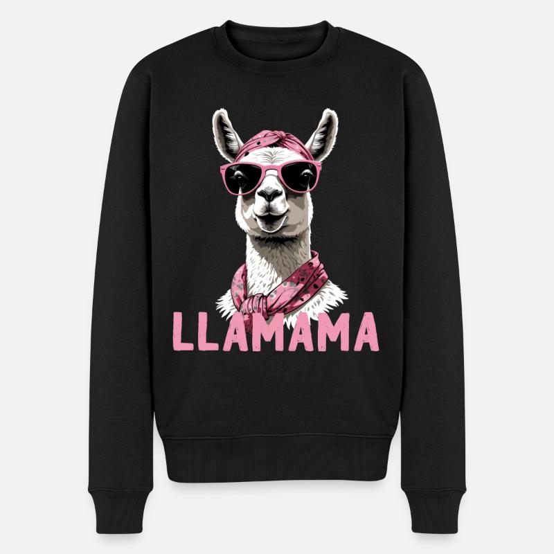 Lama drôle aimant maman Design - Pull Premium bio Homme - noir