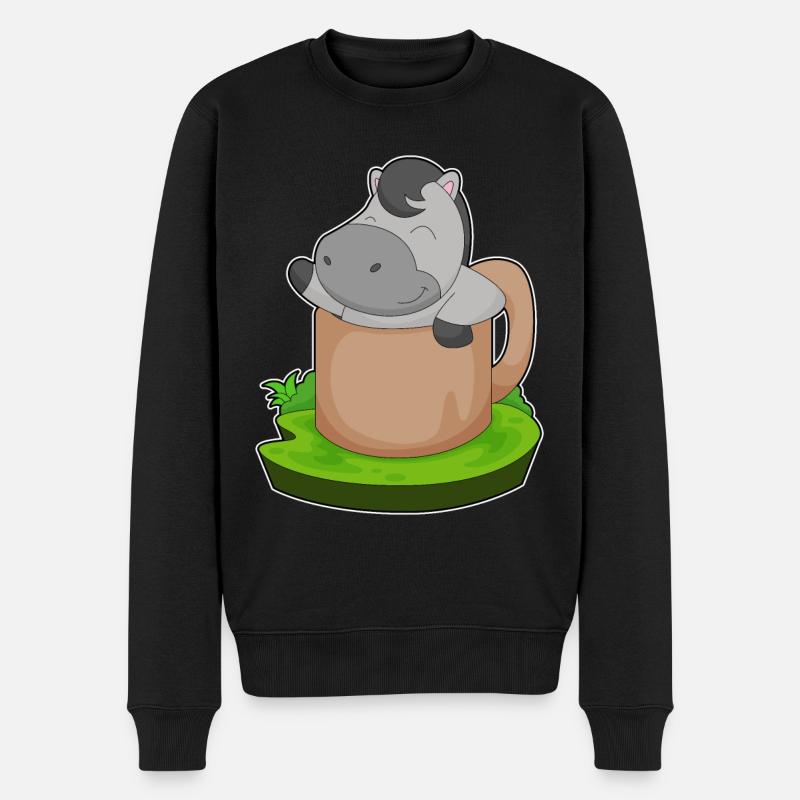 Tasse à cheval - Pull Premium bio Homme - noir