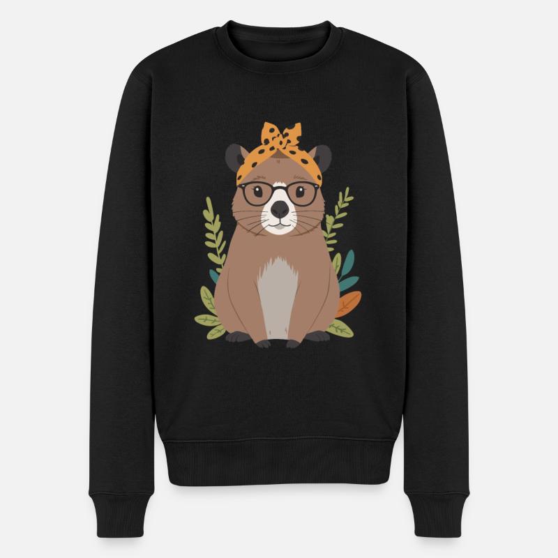 Drôle Capymama Capybara Maman - Pull Premium bio Homme - noir
