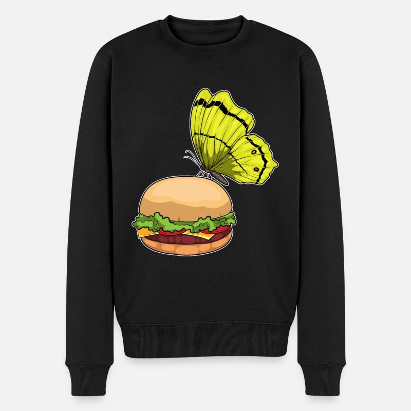 Burger papillon - Pull Premium bio Homme - noir