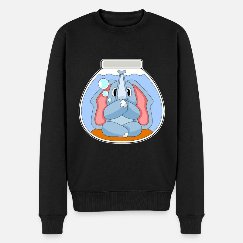 Aquarium des éléphants - Pull Premium bio Homme - noir