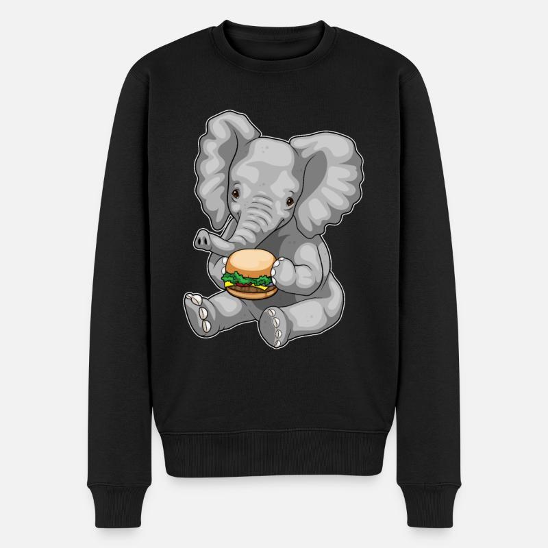 Burger d’éléphant - Pull Premium bio Homme - noir