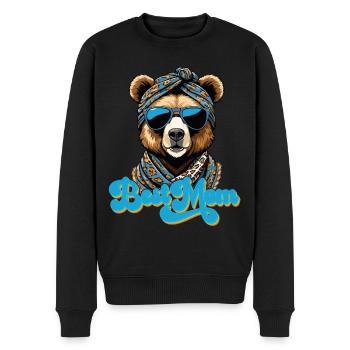 Best Mom Funny Mama Bear Mother Bear Design - Men's Premium Organic Jumper - black - Front - Nico (187cm)
