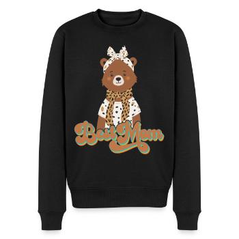 Best Mom Funny Mama Bear Mother Bear Design - Men's Premium Organic Jumper - black - Front - Nico (187cm)