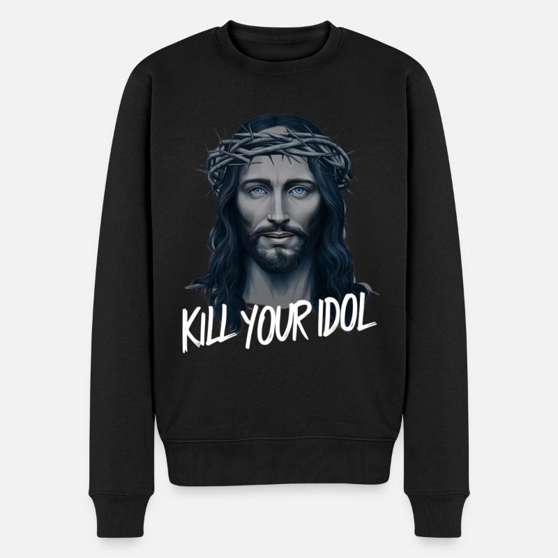 Jésus tue ton idole - Pull Premium bio Homme - noir