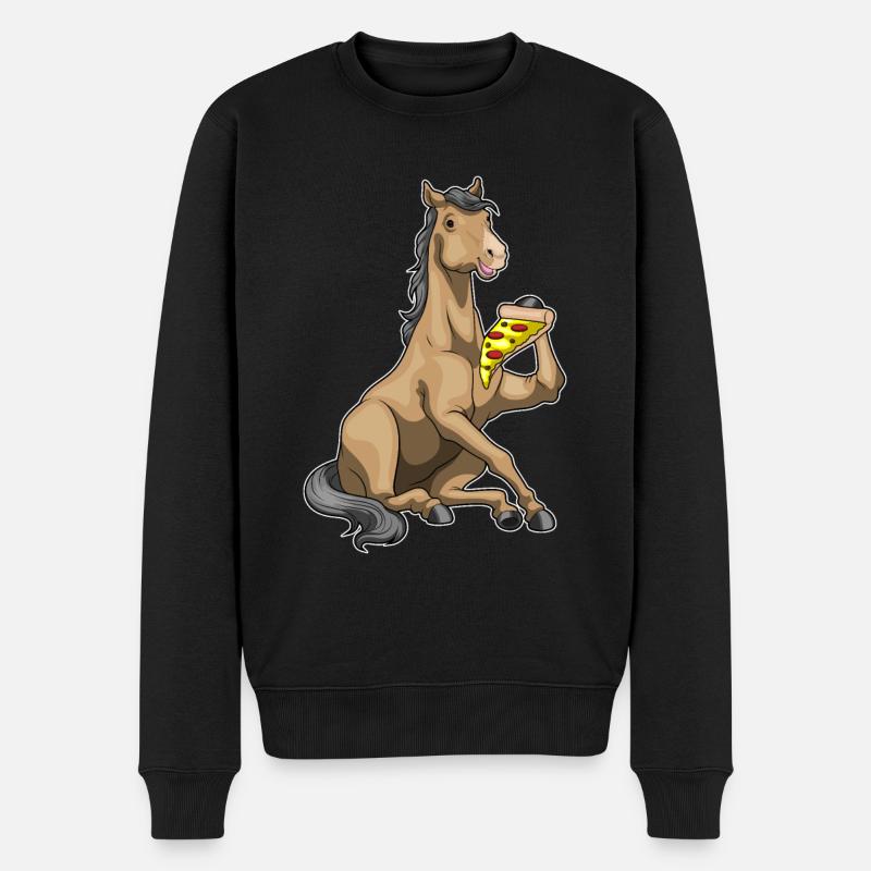 Pizza au cheval - Pull Premium bio Homme - noir