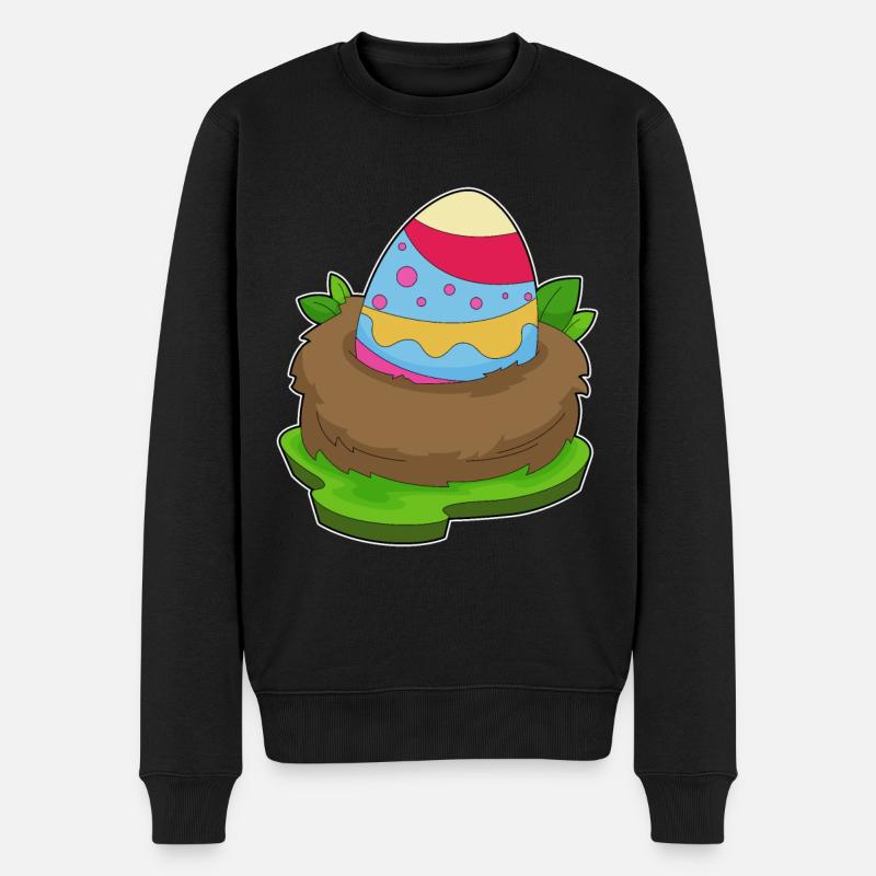 Easter Easter Egg Nest - Men's Premium Organic Jumper - black