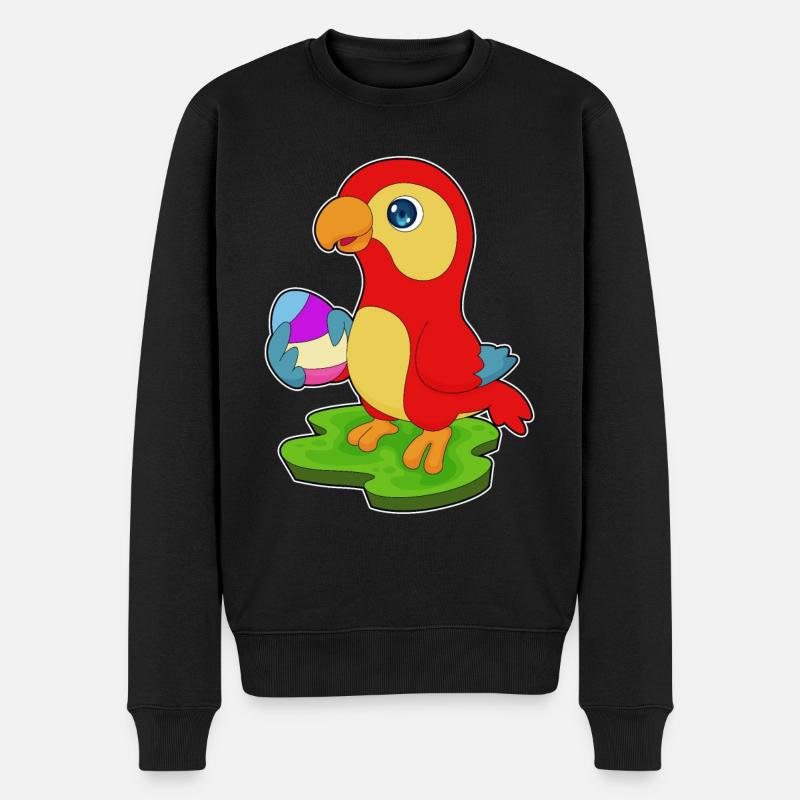 Parrot Easter Easter Egg - Men's Premium Organic Jumper - black
