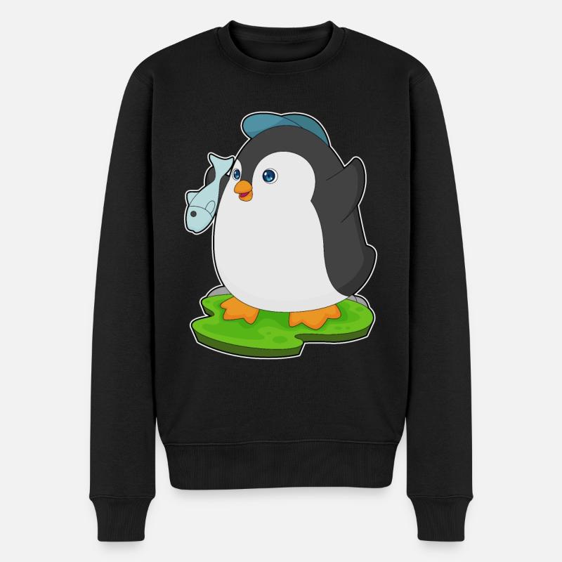 Poisson pingouin - Pull Premium bio Homme - noir