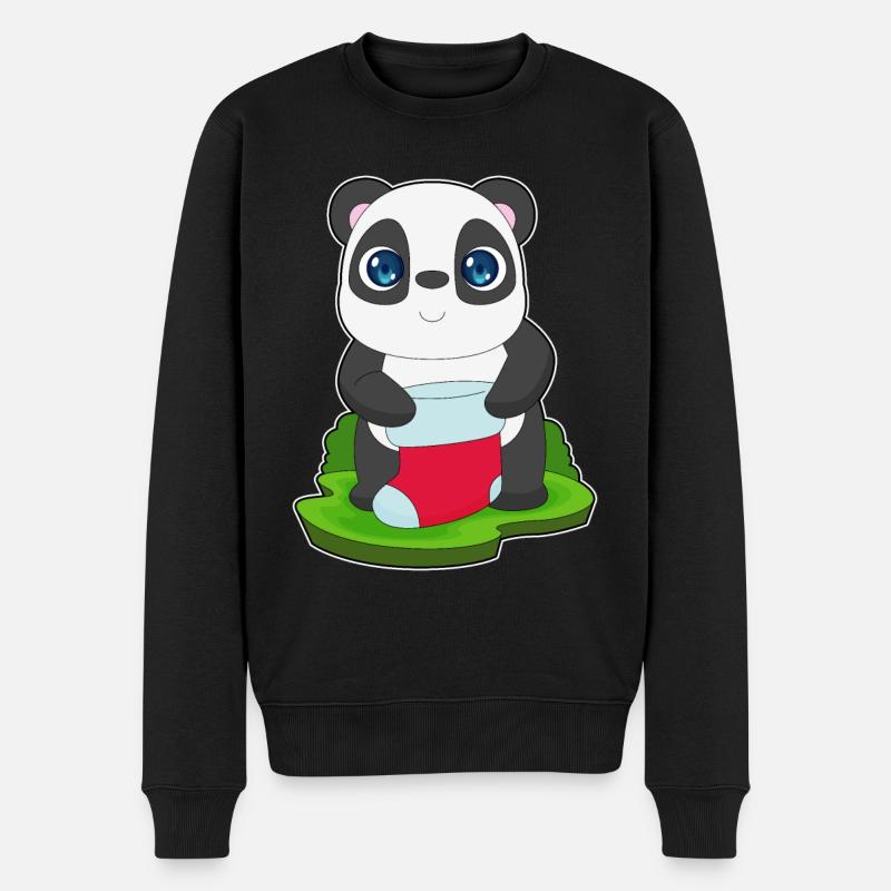 Chaussettes de Noël Panda - Pull Premium bio Homme - noir