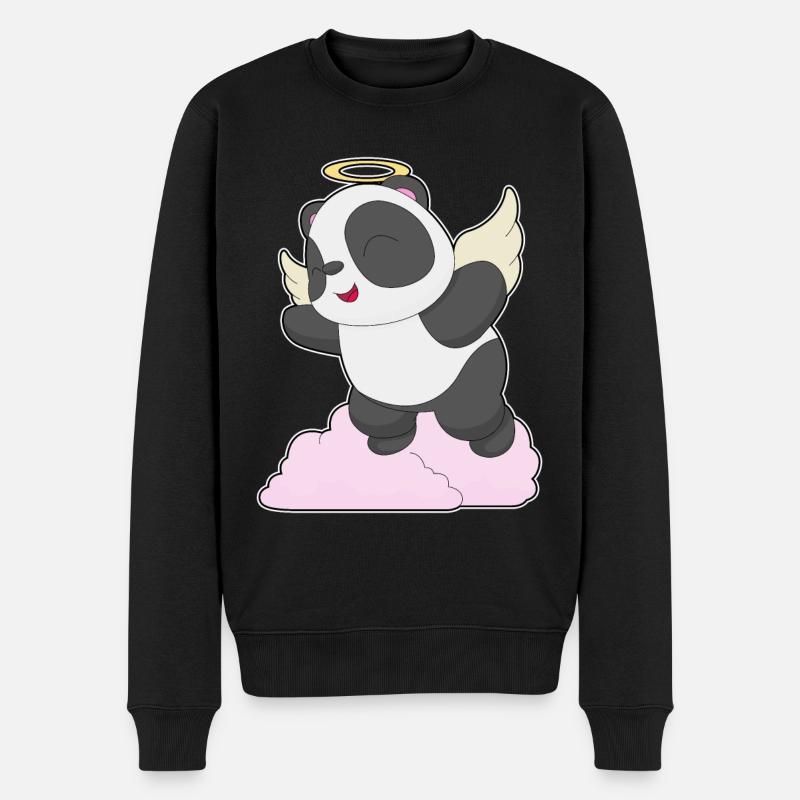 Panda Ange Ange Ailes - Pull Premium bio Homme - noir