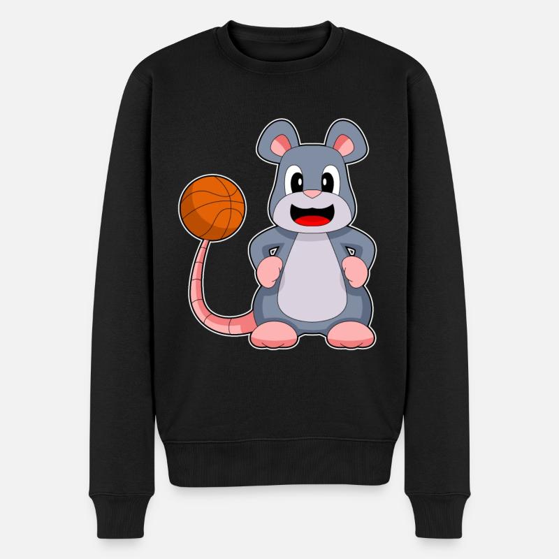 Souris Basketteur Basketteur - Pull Premium bio Homme - noir