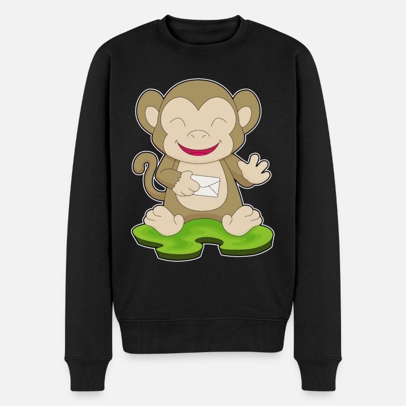 Lettre de singe - Pull Premium bio Homme - noir