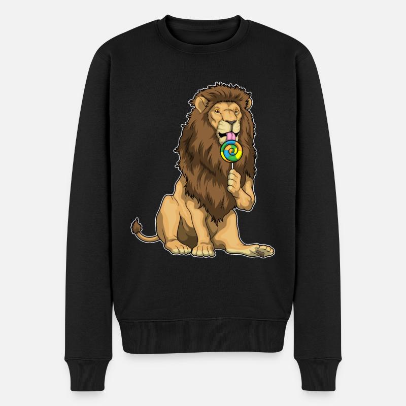 Sucette Lion - Pull Premium bio Homme - noir