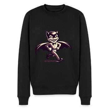 Lustige Halloween Party Gruseliger Spuk - Männer Premium Bio Pullover - Schwarz - Vorne - Nico (187cm)