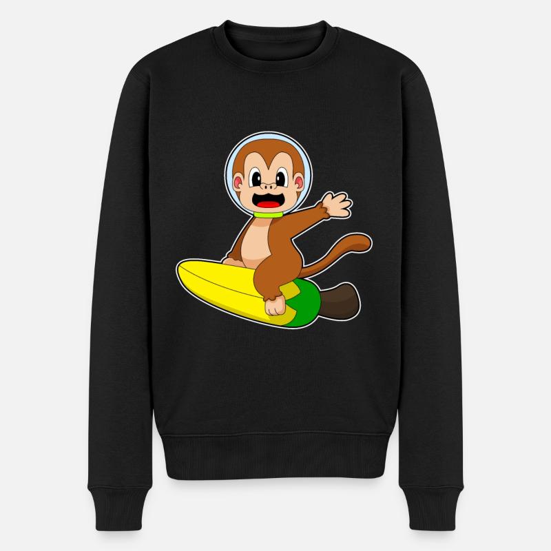 Singe Banane Astronaute - Pull Premium bio Homme - noir
