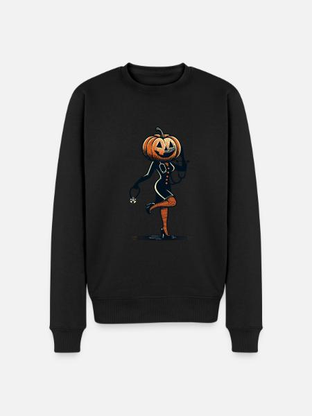 Funny pumpkin nurse geriatric nurse - Men's Premium Organic Jumper - black